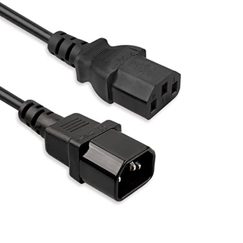 VulTech ALIM15-IN Cavo Prolunga Alimentazione 1.5m - Spina Maschio IEC C14 a Presa Femmina IEC C13-10A - Ideale per PC, UPS, Server, Monitor - Colore Nero