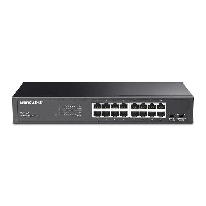 Mercusys MS116GS switch di rete Gigabit Ethernet (10/100/1000) Nero