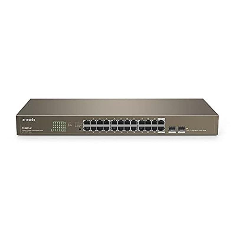 Tenda TEG1024F Switch No Administrado L2 Gigabit Ethernet (10/100/1000) Gris 1U