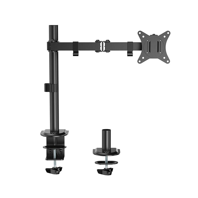 Ewent EW1510 Braccio Singolo Monitor,Supporto Singolo per PC a Schermo Piatto,Staffa Di Supporto Tv/Monitor 13-27 Pollici,Altezza e Inclinazione Regolabili e Rotazione, con