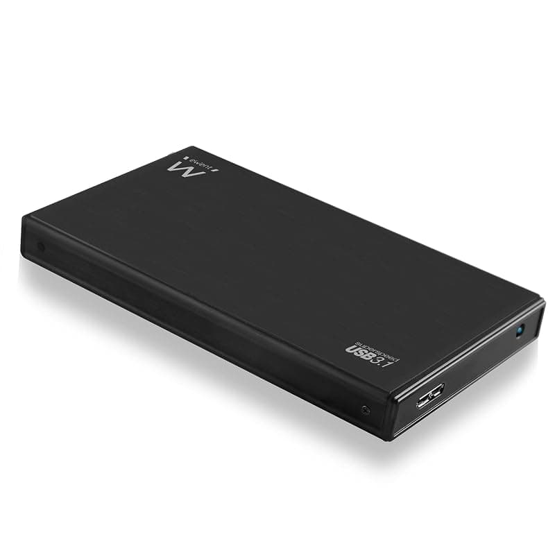 Ewent EW7032 - Disco Duro SATA USB 3.1"Gen1 Alloggiamento SSD in alluminio 6,35 cm (2,5 pollici), nero