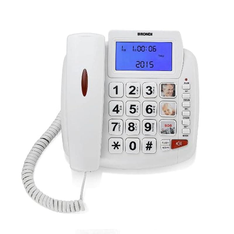 Brondi Telefono da Casa Bravo 90 LCD Bianco