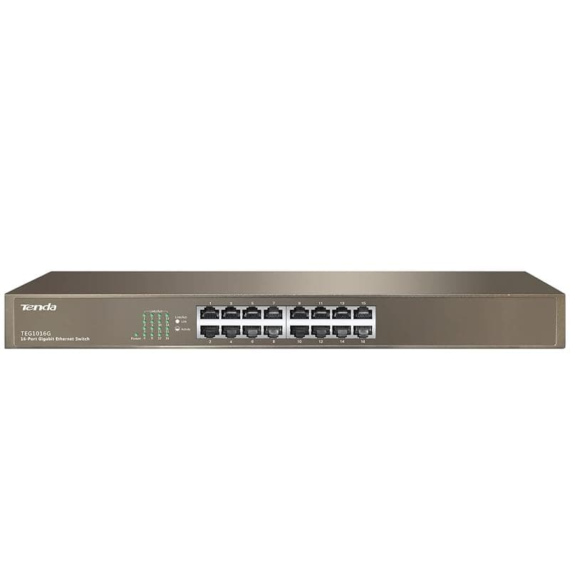 Tenda TEG1016G Switch No Administrado Gigabit Ethernet (10/100/1000) Azul 1U