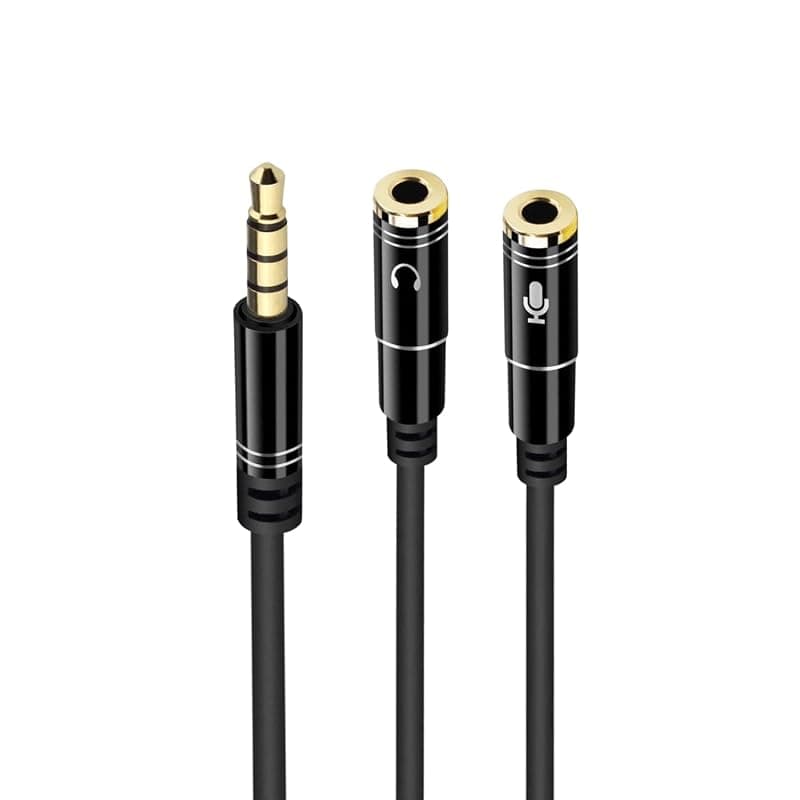 Ewent Cavo Audio Jack 3,5" M 4P a 2 Jack 3,5 F 3P 0,30 mm EC1641