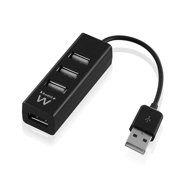 Ewent Mini Hub USB 4P USB 2.0 Nero EW1123