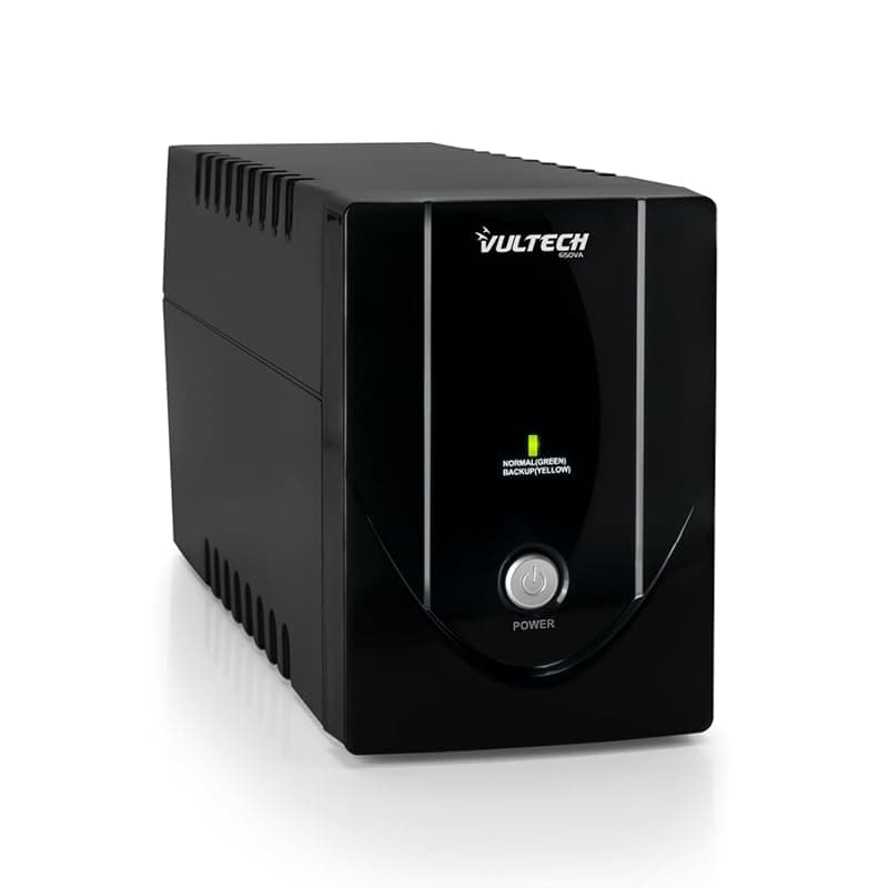VulTech UPS650VA-LITE Gruppo di continuità UPS Serie Lite 650VA 360Watt, 2x Bipasso 10-16A/Schuko + 1x IEC13, Funzione Overload, Protezione da Blackout, sbalzi di tensione per Pc