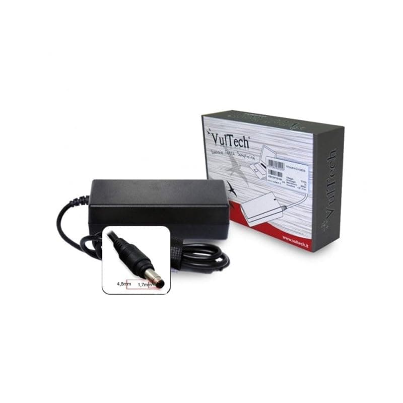 Vultech HP195333K-312 Alimentatore Dedicato per Notebook HP/Compaq 65W (19.5V / 3.33A) - Connettore 4.8x1.7mm, Ricambio Certificato CE