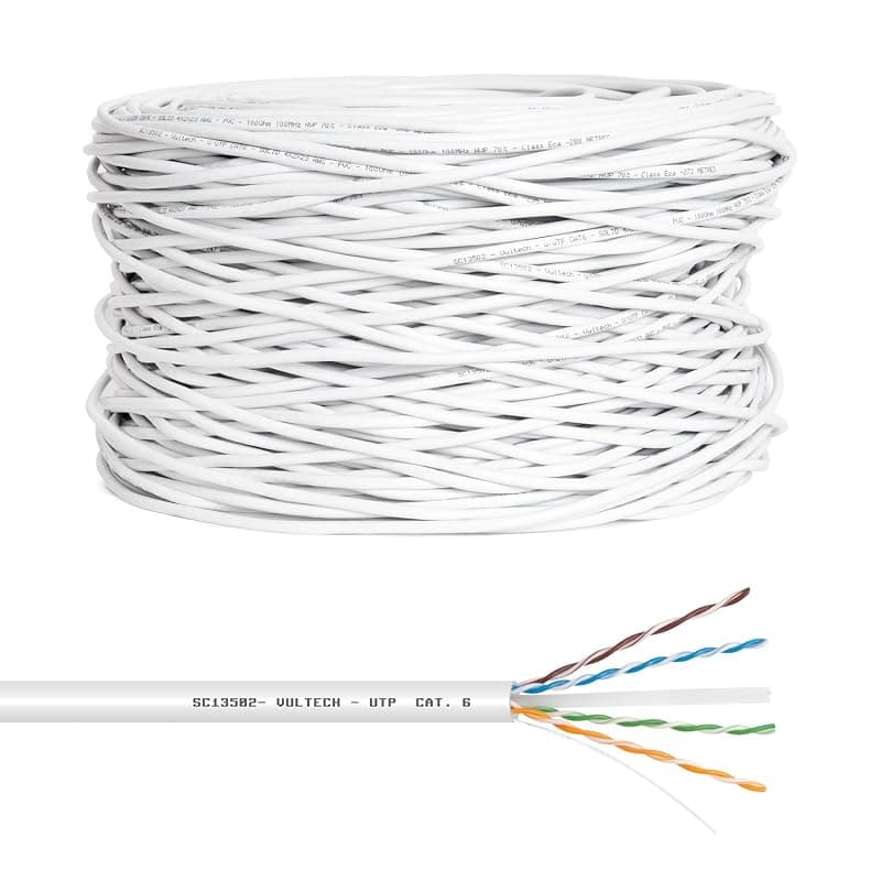 VulTech SC13502-305 Matassa Lan Categoria 6 UTP 305 Metri 23AWG Bobina di Rete Ethernet 305m Cat6