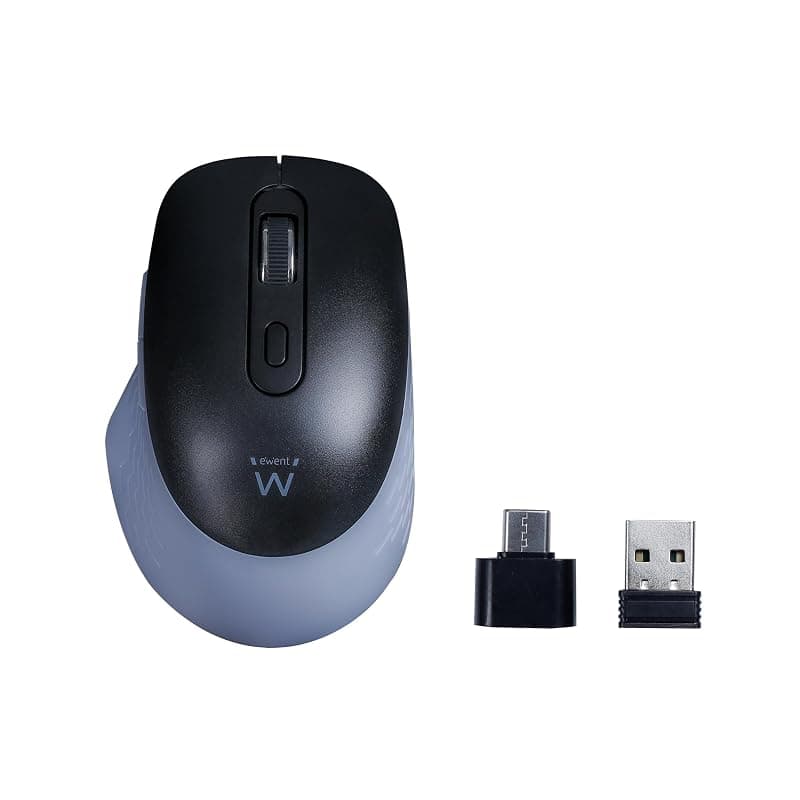 Ewent Mouse Ottico USB A+C con Click Silenzioso EW3204
