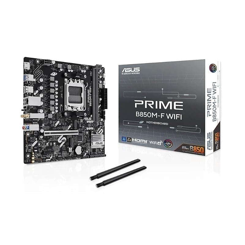 ASUS PRIME B850M-F WIFI, Scheda Madre AMD Micro-ATX, Slot DDR5, Nera