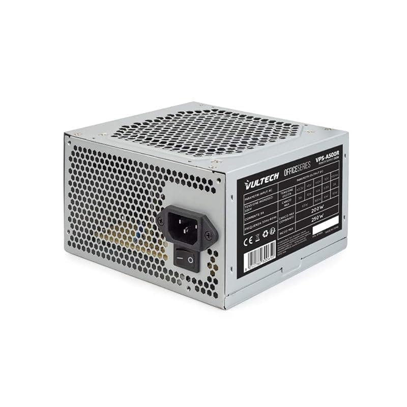 Vultech Alimentatore VPS-A500R 250W con Ventola da 12CM TERMOREGOLATA, Confezione Retail
