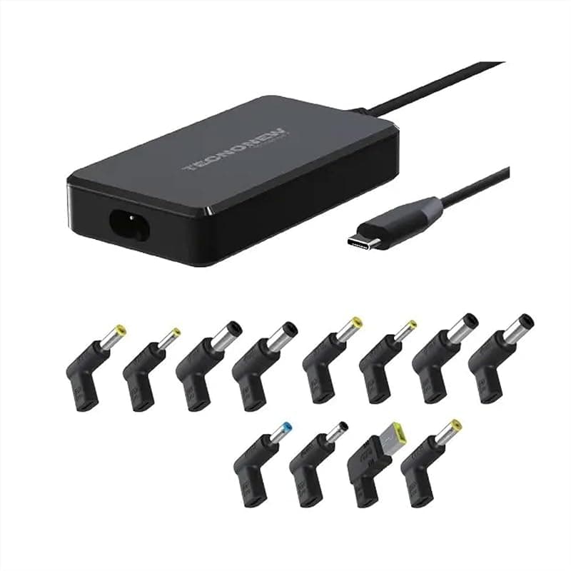 TECNONEW TN-UNIV-120W Alimentatore 120W Caricatore PC Universale Autosettante Compatibile per Notebook HP, Asus, Lenovo, Dell, Acer, Samsung, Sony, Toshiba, MSI - 12 Connettori