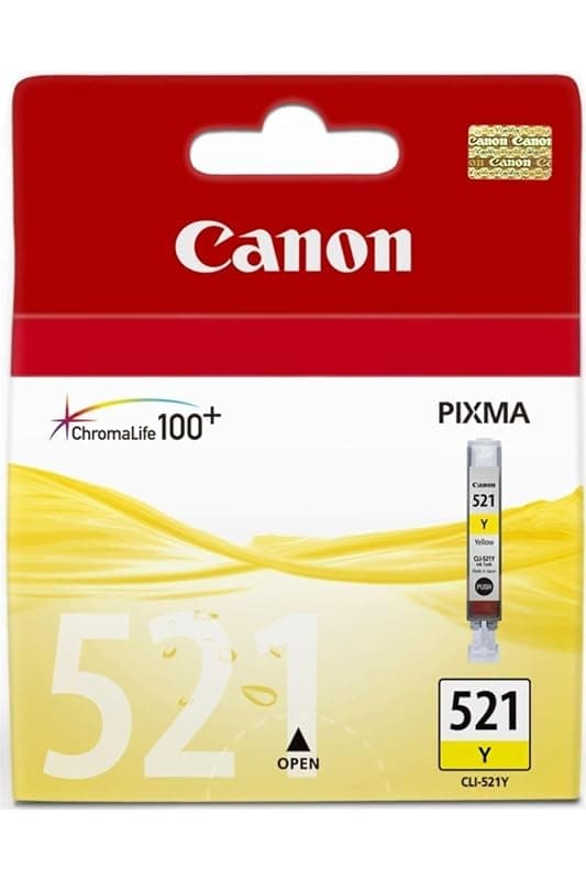 Canon CLI-521 Y - Cartuccia certificata Formato Standard - Giallo - Imballaggio Cartone Riciclabile