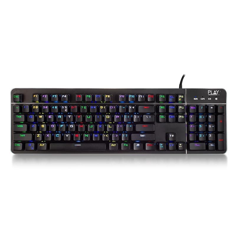 Play BY Ewent Tastiera Meccanica Gaming Nera USB RGB PL3350