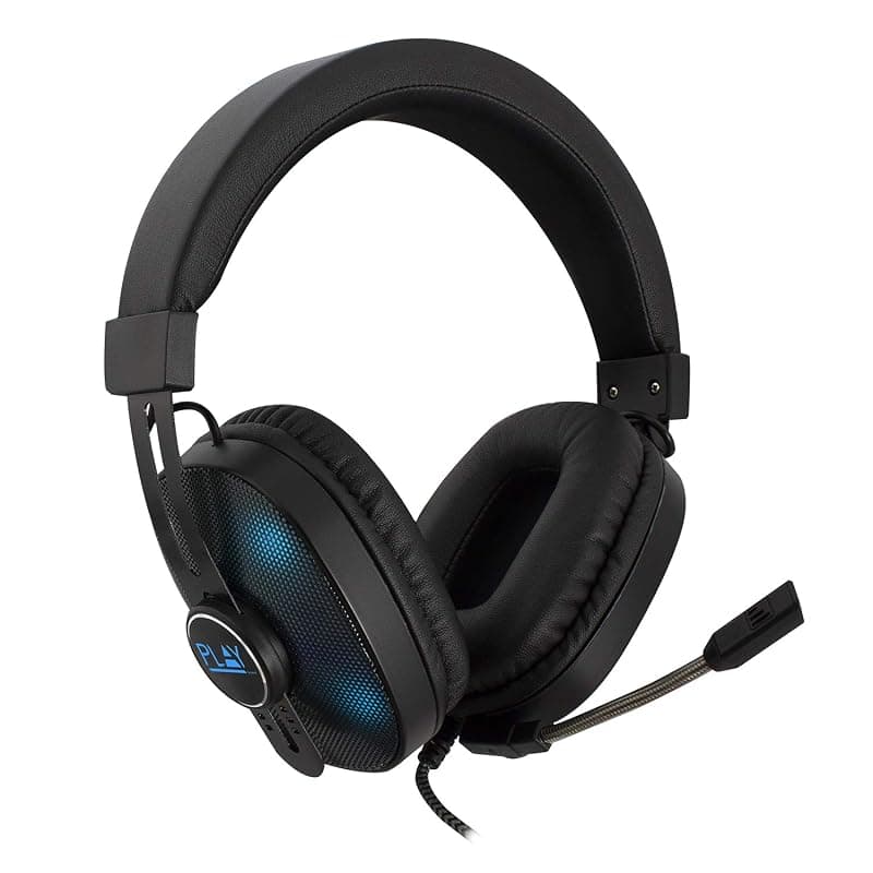 Ewent PL3321|Cuffia Gaming con Microfono Regolabile|Illuminazione RGB|Adattatore Jack da 3.5 mm|Cavo lungo 1.5 M|Cuffie Over-ear|Cuffie da gioco per PS4-PS5/Xbox One-Xbox