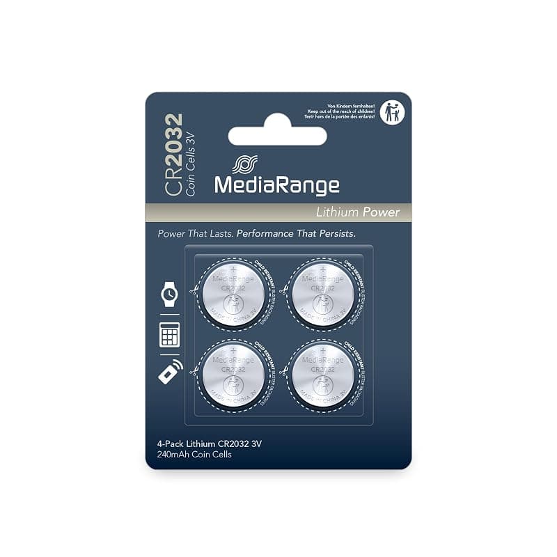 MediaRange MRBAT132 Batteria, 4 Pezzi