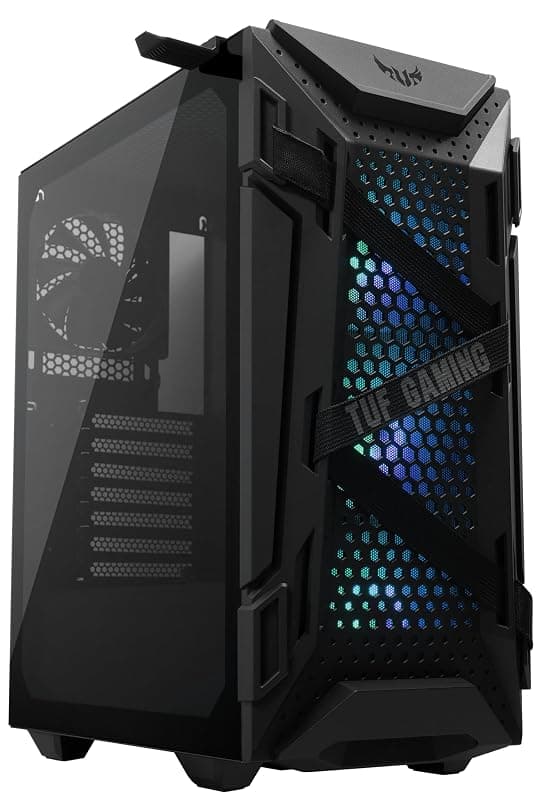 ASUS TUF GAMING GT301, Case Gaming ATX Nero, Pannello in Vetro Temperato