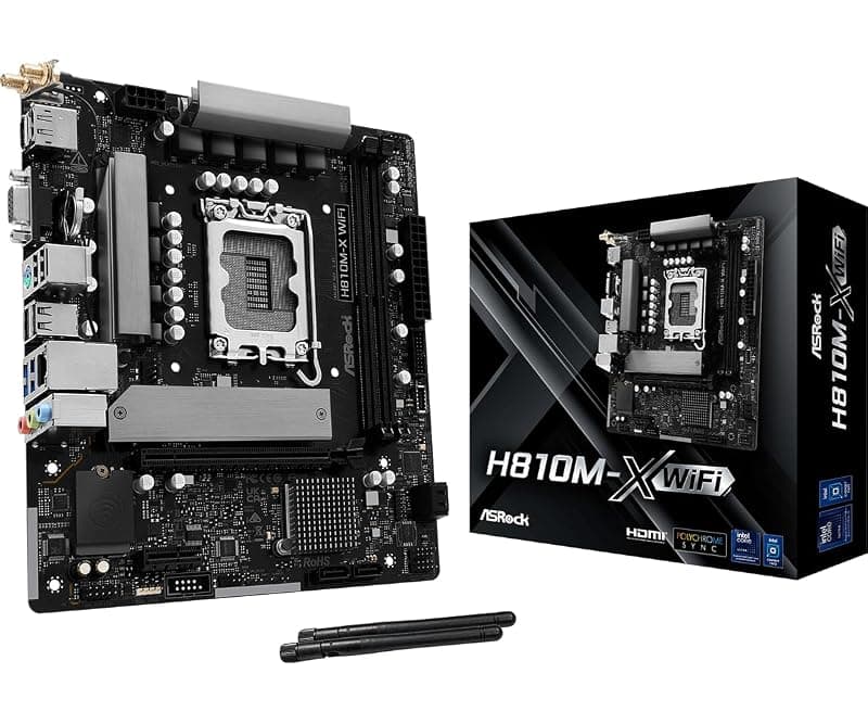 Asrock Mb Intel 1851 H810M-X Wifi - Atx - Usb 3.2 (90-Mxbs6-A0uayz)