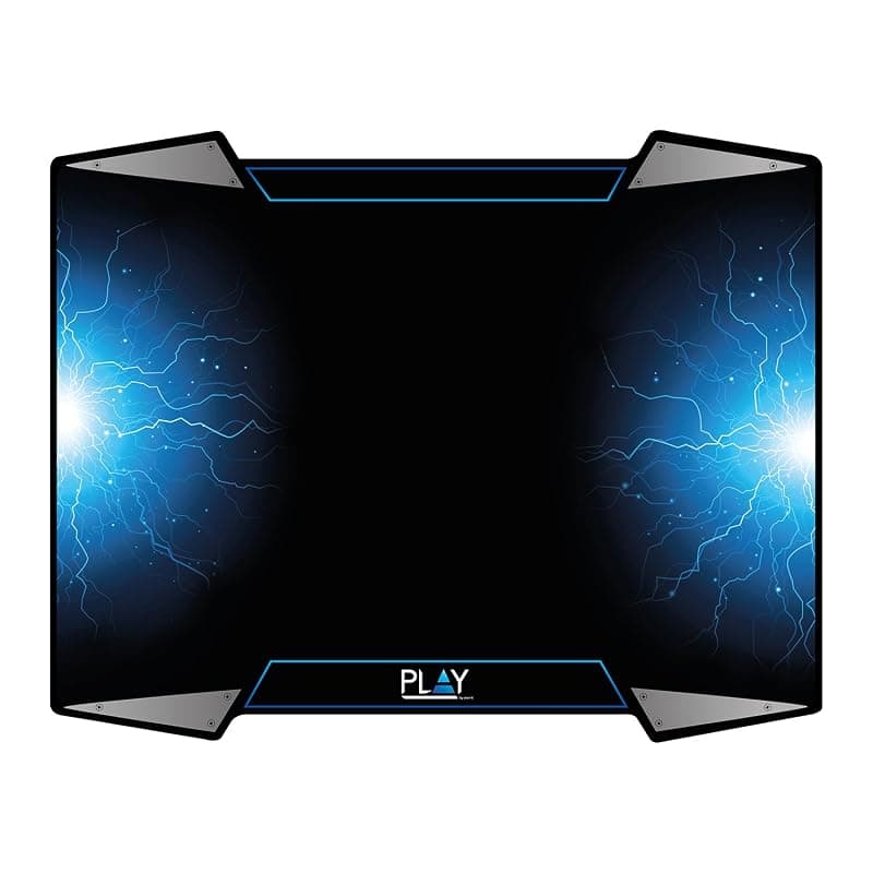 Ewent Play PL3340 Gaming Mousepad L (400x320x4mm) Tappettino Gioco per Mouse impermeabile resistente all'acqua con retro antiscivolo, tessuto trattato, nero