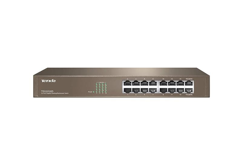 Tenda TEF1016D Porte Ethernet 16* 10 /100M Base-T - Switch di rete (Gigabit Ethernet (10/100/1000), full duplex)