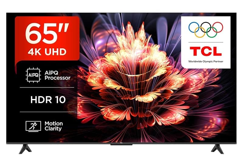 TCL QLED 65'' 65P69K smart tv 4K Ultra UHD, Dolby Audio, DVB-T2Hevc Main 10,Google Tv, 65 pollici, QLED 60HZ