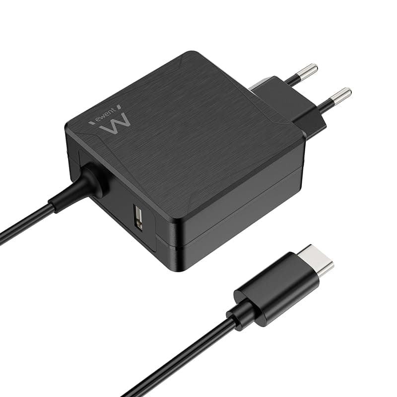 Ewent Caricatore da Rete Elettrica USB Type-C con USB-A Aggiuntiva 65W EW3978
