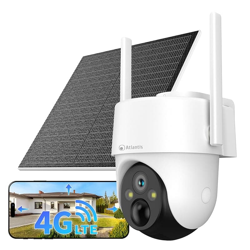 Atlantis Telecamera OUT-Door Volta Pro 4G/LTE Motorizzata con Batteria e Pannello Solare A16-VL70P-4G