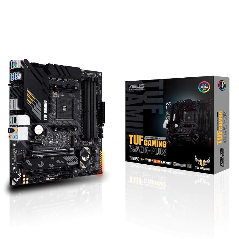 ASUS TUF GAMING B550M-PLUS, Scheda Madre AMD mATX, Slot DDR4, Nera