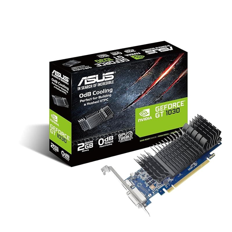 ASUS GT1030, Scheda Grafica 2 GB GDDR5 NVIDIA GeForce, Blu